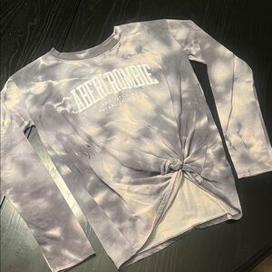 Abercrombie & Fitch Gray Tie-Dye Sweatshirt
